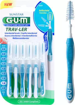 GUM Trav-ler Interdentalbürsten 1,6mm blau (6 Stk.)