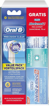 Oral-B Precision Clean + blend-a-med Pro Expert Tiefenreinigung (6 Stk. + 75ml)