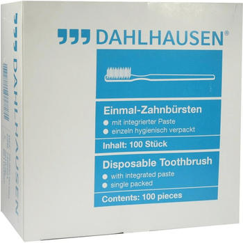 Dahlhausen Einmal Zahnbürste mit Paste (100 Stk.)