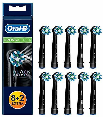 Oral-B CrossAction Black Edition Ersatzbürsten (8 + 2 Stk.)