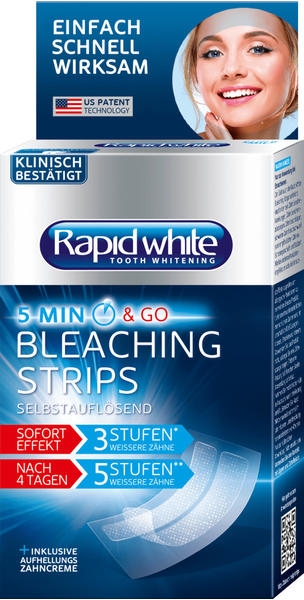 Rapid White Bleaching Strips 5 Min & Go (14 Stk.)