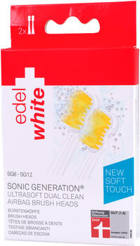 Edel White Sonic Generation SG8-SG12 Ultrasoft Dual Clean Bürstenköpfe (2 Stk.)