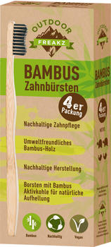 Outdoor Freakz Bambus Zahnbürste (4 Stk.)