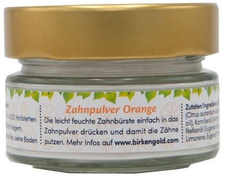 Birkengold Zahnpulver Orange (30g)