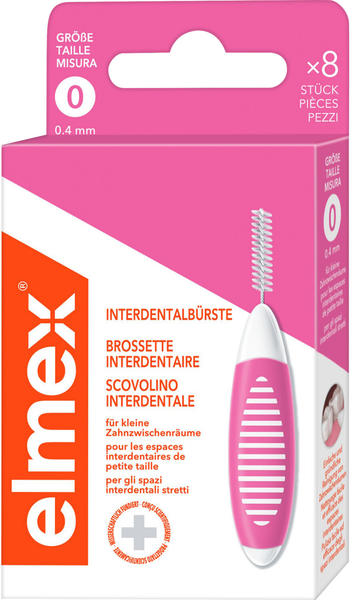 Elmex Interdentalbürsten ISO Gr.0 0,4 mm rosa (8 Stk.)