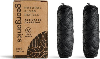 Georganics Natural Floss Refill Activated Charcoal (2 x 30m)