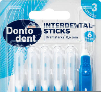 DontoDent Interdentalb&uuml;rsten blau 0,6 mm ISO 3 (6 Stk.)