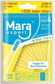 Mara Expert Interdentalbürste ISO 4 mittelbreit Minz-frisch (24 + 6 Stk.)
