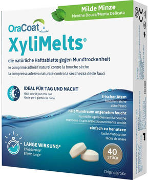 OraCoat XyliMelts Hafttabletten milde Minze (40 Stk.)