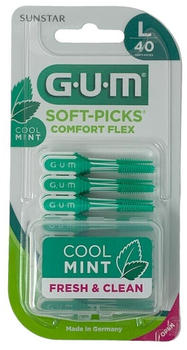 G.U.M Soft Pick Comfort Flex Cool Mint L (40 pcs)