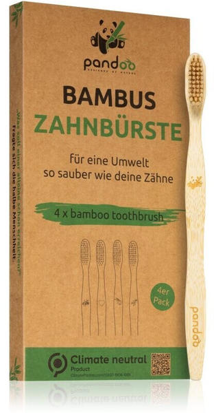 Pandoo Bambus Zahnbürste weich (4 Stk.)
