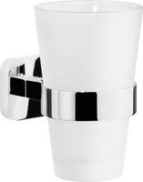 tesa ELEGAANT Zahnputzbecher mit Wandhalterung, Accessoires, 40443-00000-00, chrom