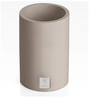 Joop! Zahnputzbecher, Grau, Beige, Kunststoff, Uni, 11 cm, Badaccessoires,