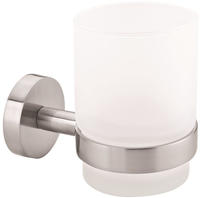 tesa MOON Zahnputzbecher mit Wandhalterung, Accessoires, 40312-00000-00, silber matt