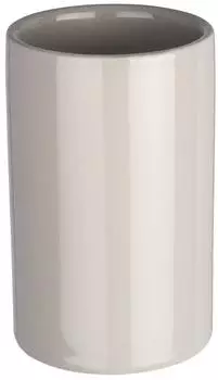 Wenko Zahnputzbecher POLARIS Pastell-grau Keramik runde Form (22426100)