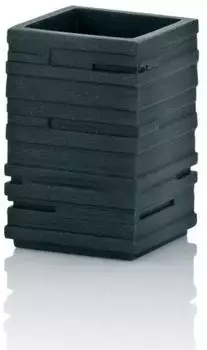 Kela Zahnputzbecher Posidon Polyresin schwarz (20251)