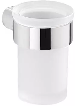 Gedy Pirenei Becher für Zahnbürsten & Zahnpasta, Milchglas/Chrom (PI101300100)