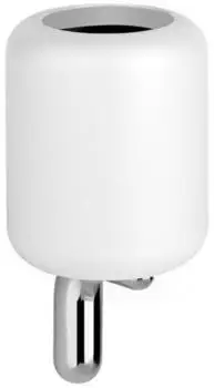 Gessi Goccia Wand-Glashalter Becher GRES wei&szlig; Chrom (38007031)