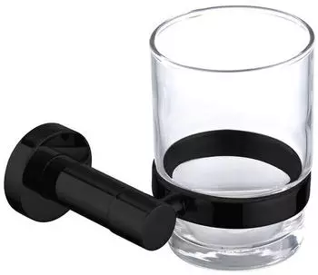 Omnires Modern Project Zahnputzbecher Glas, schwarz matt (MP60320BL)