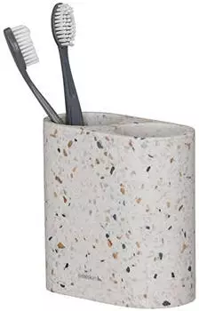 Sealskin Blend Zahnputzbecher Doppelt Terrazzo Grau-beige (800035)