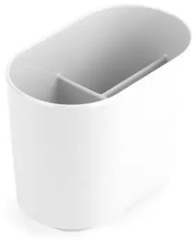 Umbra Step Zahnb&uuml;rstenhalter mit Becher, 3 F&auml;cher, Wei&szlig; (023836-660)