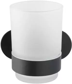 Wenko Orea Uno Zahnputzbecherhalter schwarz, ohne Bohren (4008838302347)