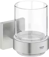 GROHE Start Cube Glas mit Halter, Accessoires, 41097DC0, supersteel