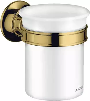 Hansgrohe Montreux Zahnputzbecher Wandmontage polished gold optic (42134990)