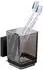 Wenko Vacuum-Loc Zahnputzbecher Quadro, schwarz, ohne Bohren (71443800)