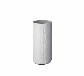 Blomus MODO ROF Zahnputzbecher, Edelstahl ger&auml;ndelt, wei&szlig; (67499)