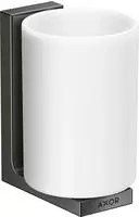 hansgrohe Zahnputzbecher Axor Uni. Rectangular Glas, Wandmontage, polished black