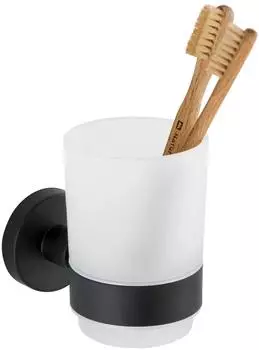 Wenko Uno Bosio Black Zahnputzbecher, Edelstahl matt (24234100)