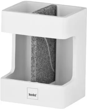 Kela Cube Zahnb&uuml;rstenhalter Polyresin wei&szlig; (23693)