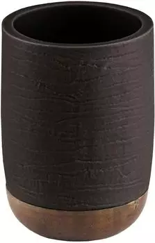 Kleine Wolke Harper Zahnputzbecher schwarz, Bambus/Polyresin (8694926852)