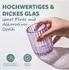 bremermann Zahnputzbecher aus Glas, lavendel (93090-V)
