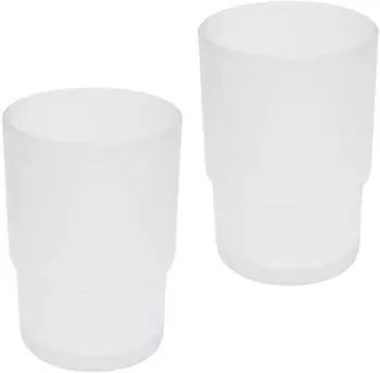 bremermann PIAZZA & LUCENTE Ersatz-Glasbecher, satiniertes Glas, 2er-Set