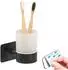 bremermann Piazza Black Tape Becherhalter, selbstklebend, satiniertes Glas & Edelstahl, matt schwarz