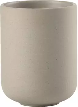 Zone Denmark Sensu Zahnputzbecher Steinzeug taupe, Ø7,4x9,5cm