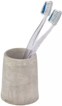 Wenko Villena Zahnputzbecher Beton-Optik, Ø 7,4 cm (24813100)