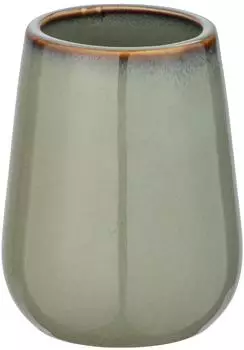 Wenko Sirmione Zahnputzbecher Keramik, gr&uuml;n/kupfer (24876100)