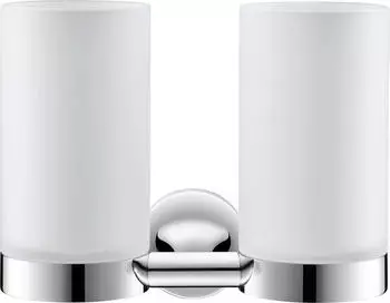 Duravit Starck T Doppelglashalter chrom, inkl. Gl&auml;ser wei&szlig; matt (0099481000)