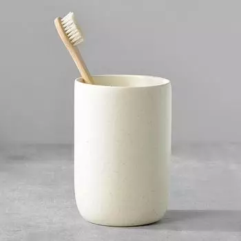 LuxusKollektion Zahnputzbecher Keramik, beige, für elektrische Zahnbürste
