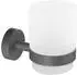tesa Moon Grey Zahnputzbecherhalter, Satinglas, grau matt (40586-00000-00)