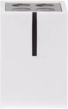 MSV Dubai Zahnbürstenhalter Polyresin/Edelstahl, weiß (140358)