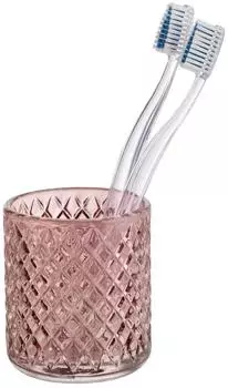 Wenko Atessa Zahnputzbecher Glas, altrosa (25343100)