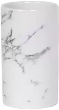 MSV Toscana Zahnputzbecher Steinoptik, weiß (MS3167)