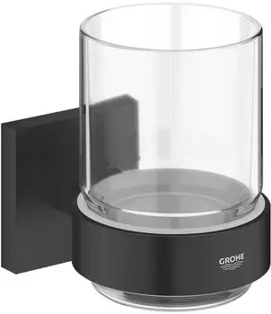 GROHE Start Cube Glasablage mit Halter, matt schwarz (410972430)