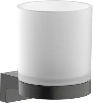 Hansgrohe AddStoris S Zahnputzbecher, gebürstetes Schwarzchrom (41769340)