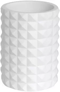 MSV MOSAIK Zahnputzbecher Polyresin, wei&szlig; (141551)