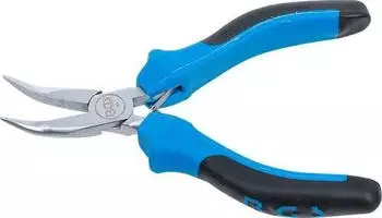 BGS Elektronik-Spitzzange gebogen mit Feder 138 mm